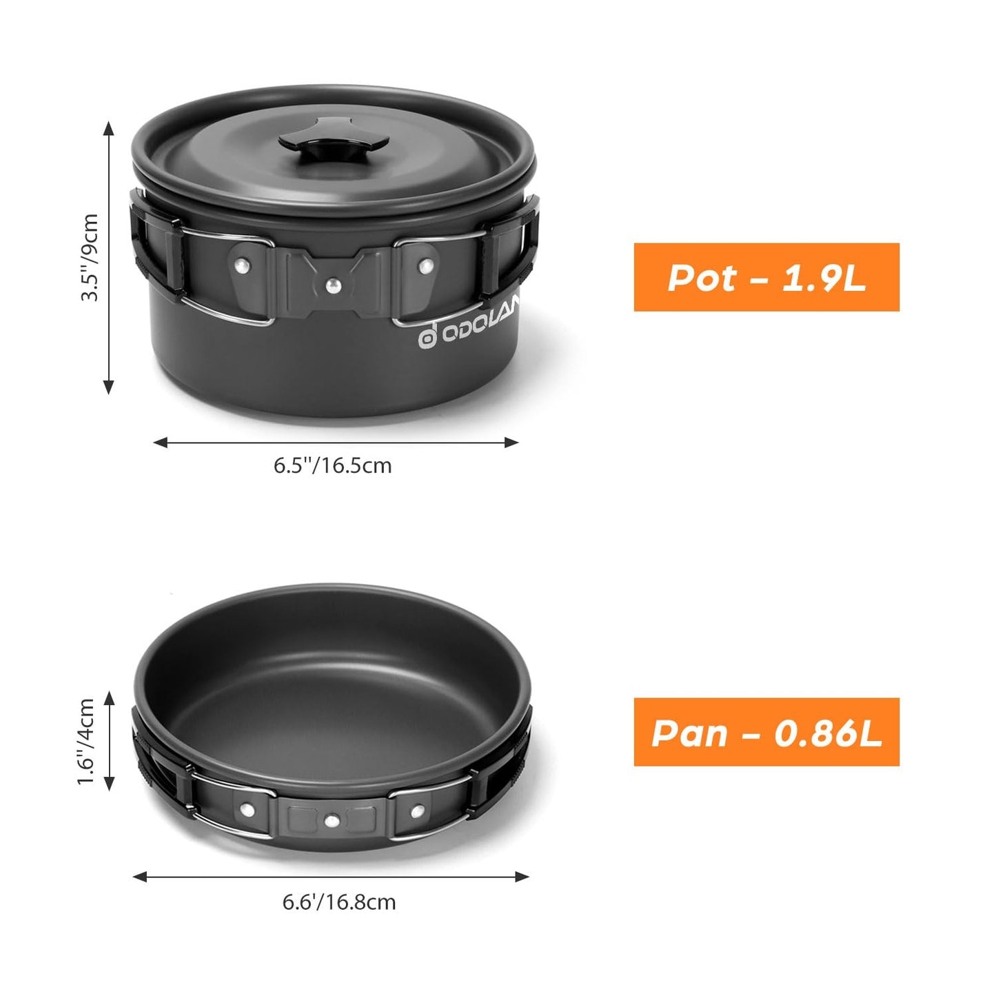16-Piece Camping Cookware Set with Folding Stove and Utensils