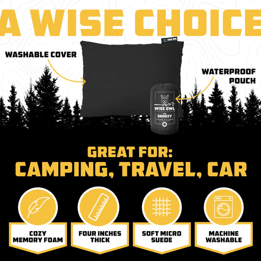 Portable Memory Foam Camping Pillow for Travel & Outdoors
