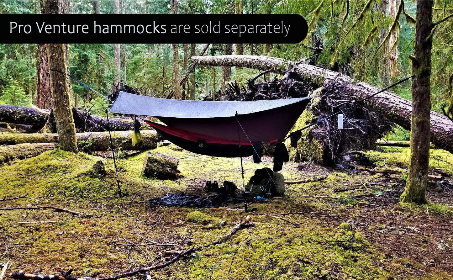 12x9 ft Waterproof Hammock Rain Fly Tarp Shelter Kit