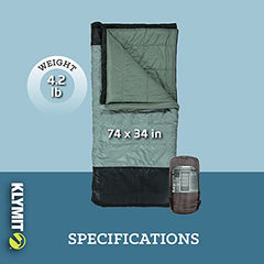 20°F Lightweight Rectangle Sleeping Bag for Cold Weather