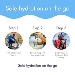 1L Ultralight Collapsible Water Filter Bottle for Hiking