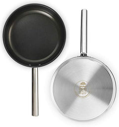 8-Piece Stainless Steel Camping Cookware Set with Carry Bag