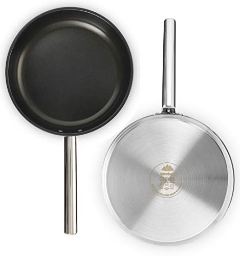 8-Piece Stainless Steel Camping Cookware Set with Carry Bag