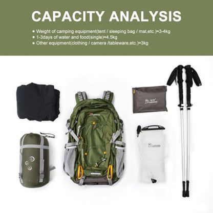 20-40L Lightweight Hiking Backpack with Rain Cover