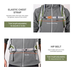 20-40L Lightweight Hiking Backpack with Rain Cover