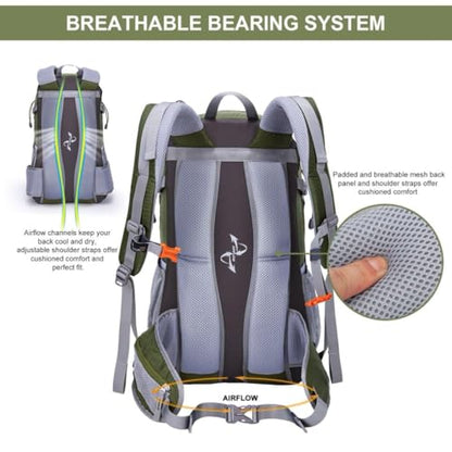 20-40L Lightweight Hiking Backpack with Rain Cover