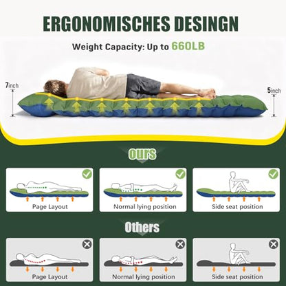 4-Inch Self-Inflating 2-Person Sleeping Pad with Pillow