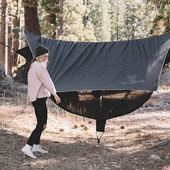 Waterproof Hammock Rain Fly Tarp with Stakes and Bag
