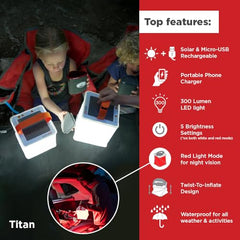2-in-1 Solar Camping Lantern with Phone Charger