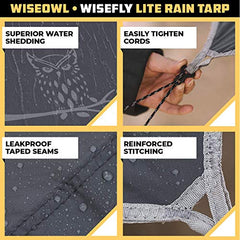 Waterproof Hammock Rain Fly Tarp with Stakes and Bag