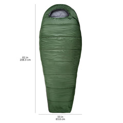 20°F Cold Weather Mummy Sleeping Bag with No-Snag Zipper