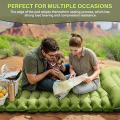 Ultralight Inflatable Sleeping Pad with Pillow and Foot Pump