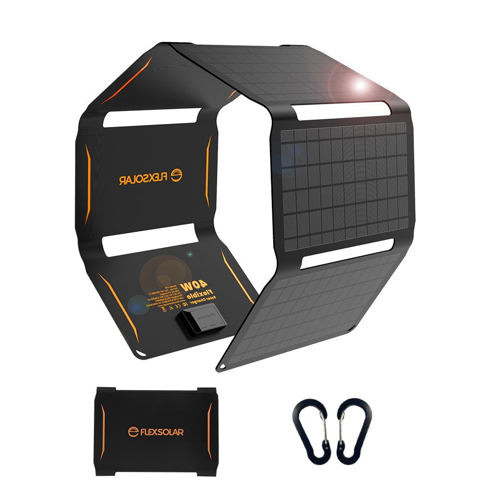 Foldable Waterproof Solar Panel Charger with USB Outputs