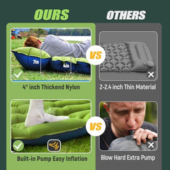 4-Inch Self-Inflating 2-Person Sleeping Pad with Pillow