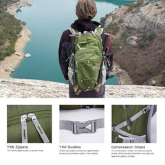 20-40L Lightweight Hiking Backpack with Rain Cover