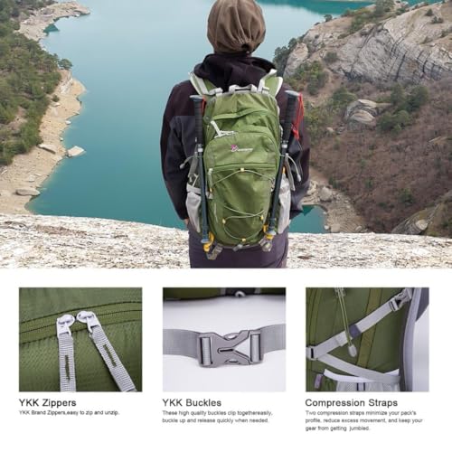 20-40L Lightweight Hiking Backpack with Rain Cover