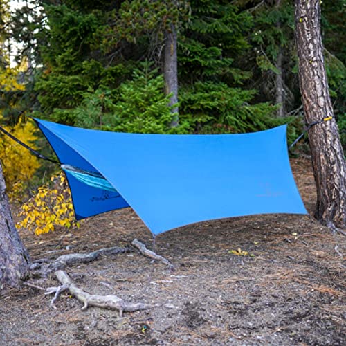 Waterproof Hammock Rain Fly Tarp with Stakes and Bag