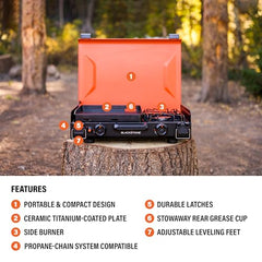 Blackstone 2364 12" x 14" Camping Griddle with Side Burner
