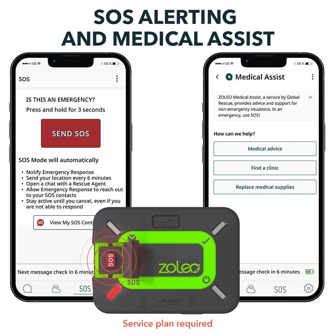 Two-Way Satellite Communicator with SOS and GPS Tracking