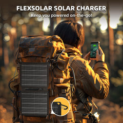 Foldable Waterproof Solar Panel Charger with USB Outputs