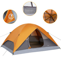 3-Season Dome Camping Tent with Rainfly and Easy Setup