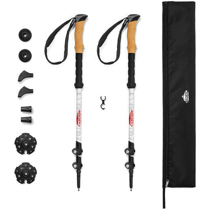 Carbon Fiber Trekking Poles with Quick Adjustable Locks