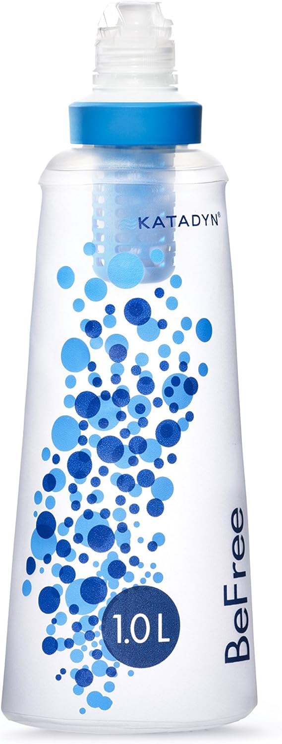 1L Ultralight Collapsible Water Filter Bottle for Hiking