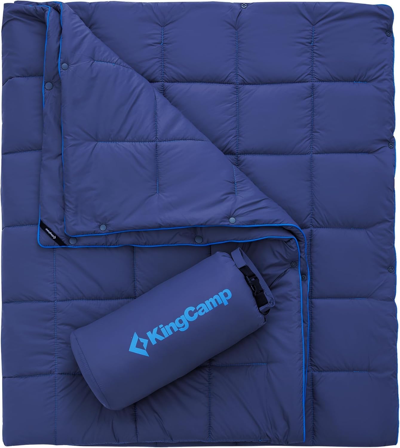 KingCamp Puffy Printed Warm Camping Quilt with Snap Button