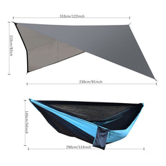 Single/Double Camping Hammock with Rain Fly and Bug Net