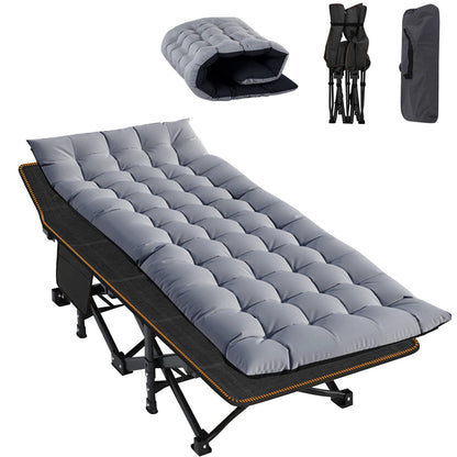 ABORON Folding Camping Cot W/Mat for Adults