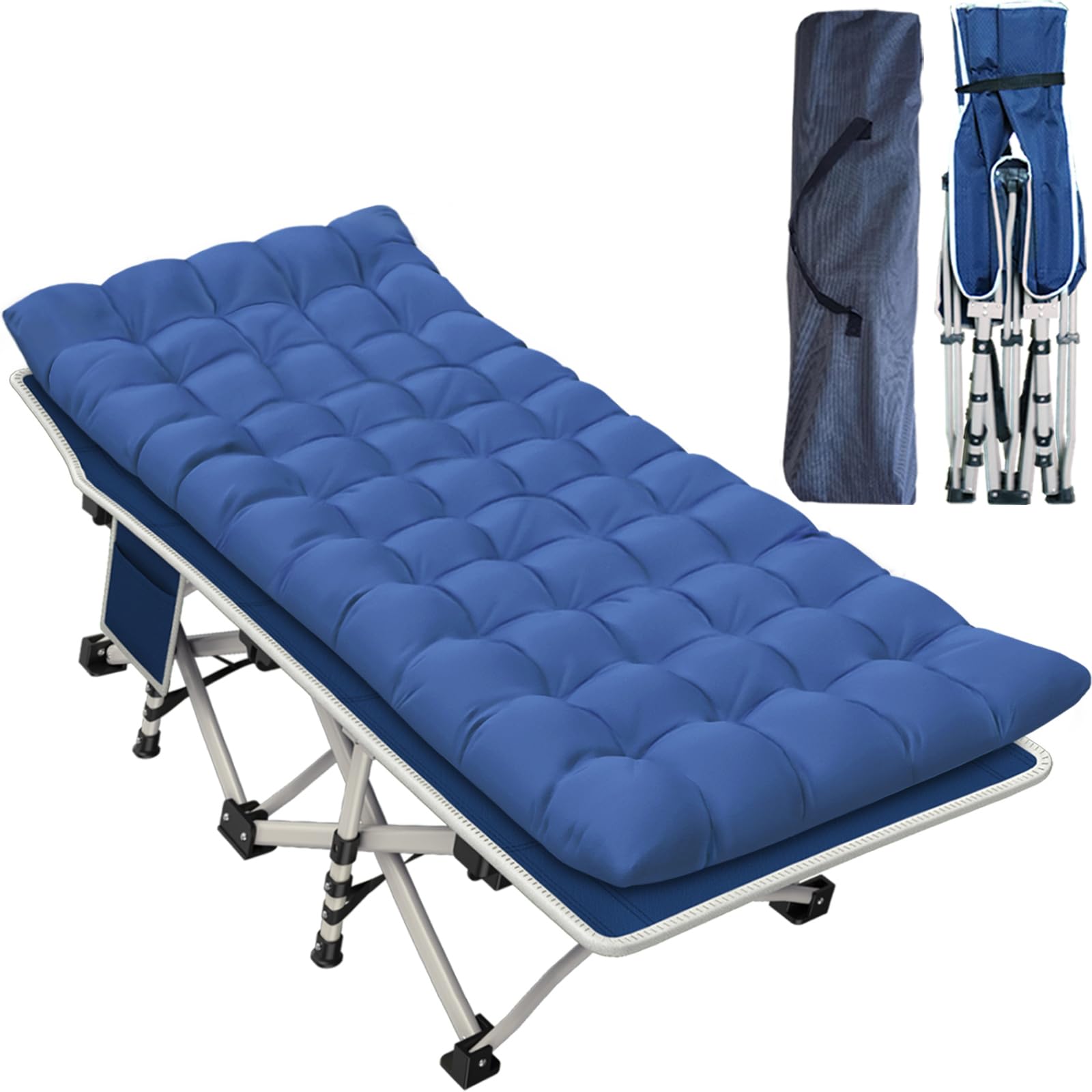 GETOVIN Camping Cot Sleeping Cot for Adults with Mattress Folding Cot