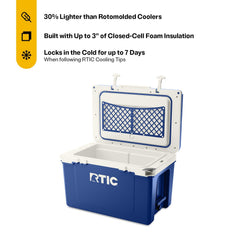 52 Quart Lightweight Hard Cooler for Camping & Outdoor Trips