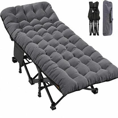 ABORON Folding Camping Cot W/Mat for Adults