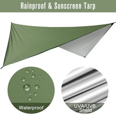2-Person Camping Hammock with Bug Net and Rain Fly Tarp