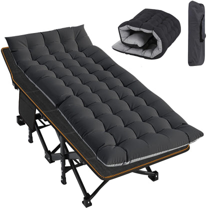 Padded Folding Camping Cot with Carry Bag for Travel