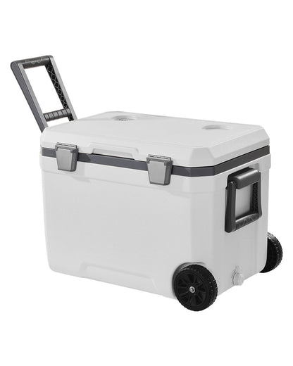 Portable Hard Cooler with Ice Retention and Carry Strap