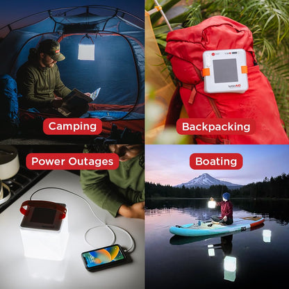 Solar Rechargeable Camping Lantern with Phone Charger