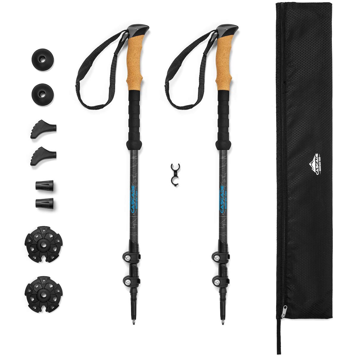 Carbon Fiber Trekking Poles with Quick Adjustable Locks