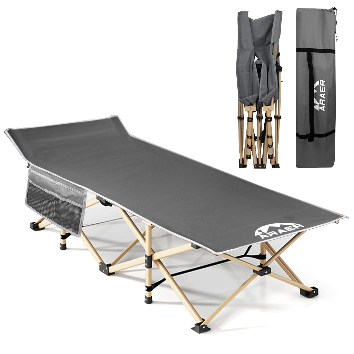 450LBS Heavy Duty Folding Camping Cot with Carry Bag