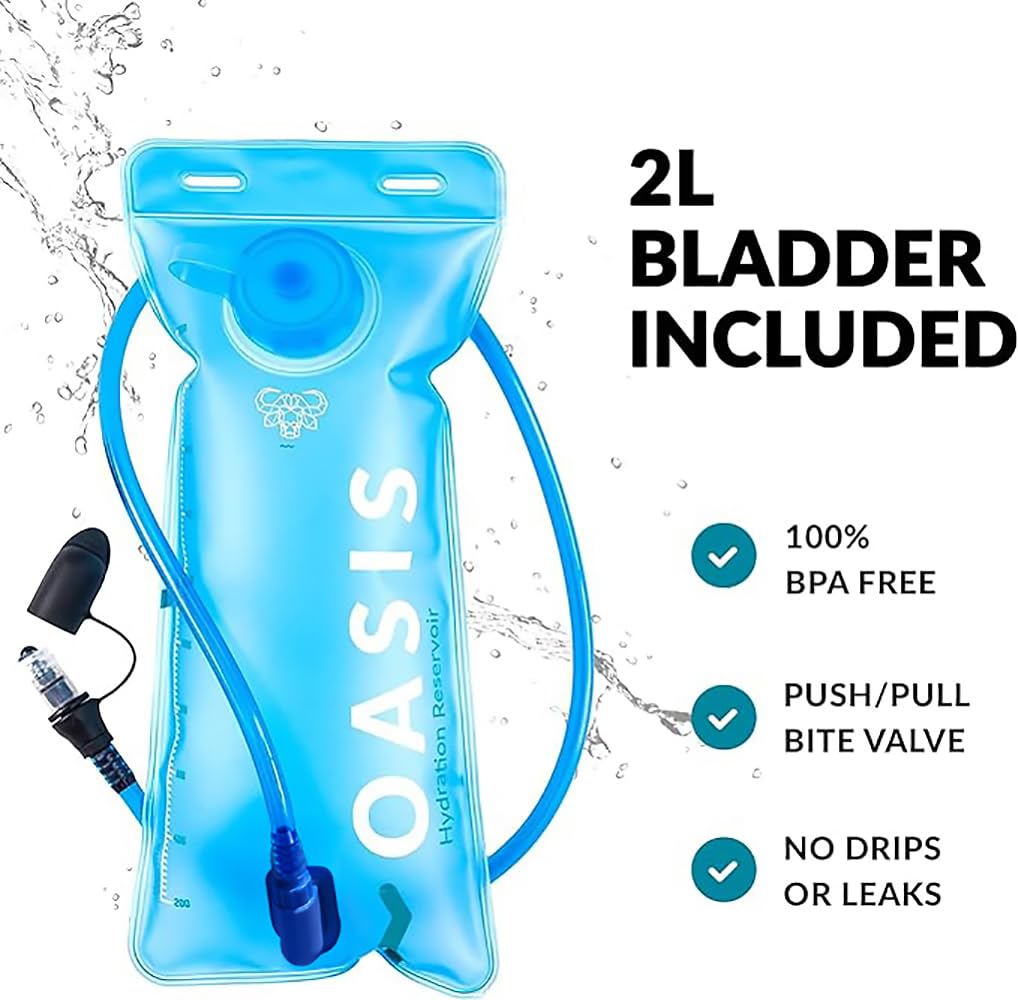 12L Hydration Backpack with 2L Water Bladder