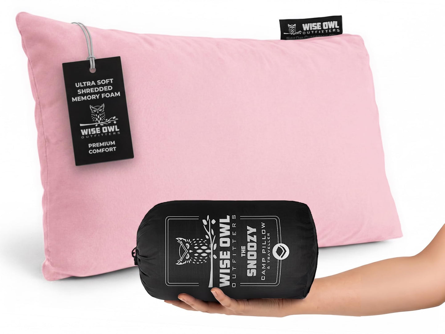 Portable Memory Foam Camping Pillow for Travel & Outdoors