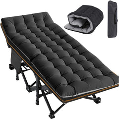 Padded Folding Camping Cot with Carry Bag for Travel