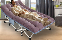 GETOVIN Camping Cot Sleeping Cot for Adults with Mattress Folding Cot