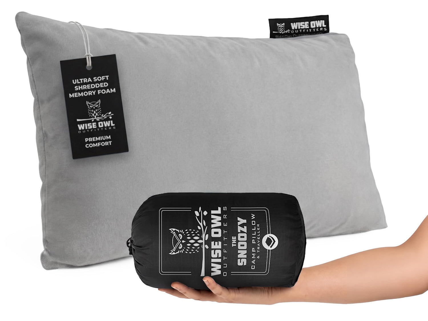 Portable Memory Foam Camping Pillow for Travel & Outdoors