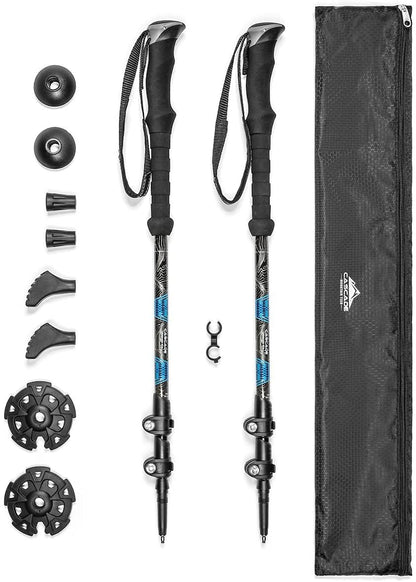 Carbon Fiber Trekking Poles with Quick Adjustable Locks