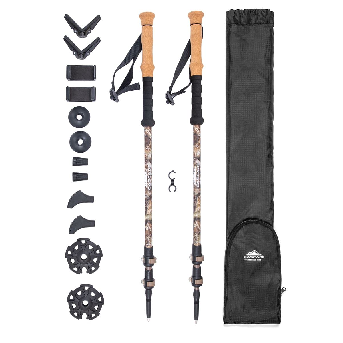 Carbon Fiber Trekking Poles with Adjustable Quick Locks