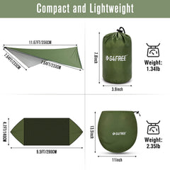 2-Person Camping Hammock with Bug Net and Rain Fly Tarp