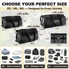 Waterproof Roll-Top Dry Duffel Bag for Outdoor Adventures