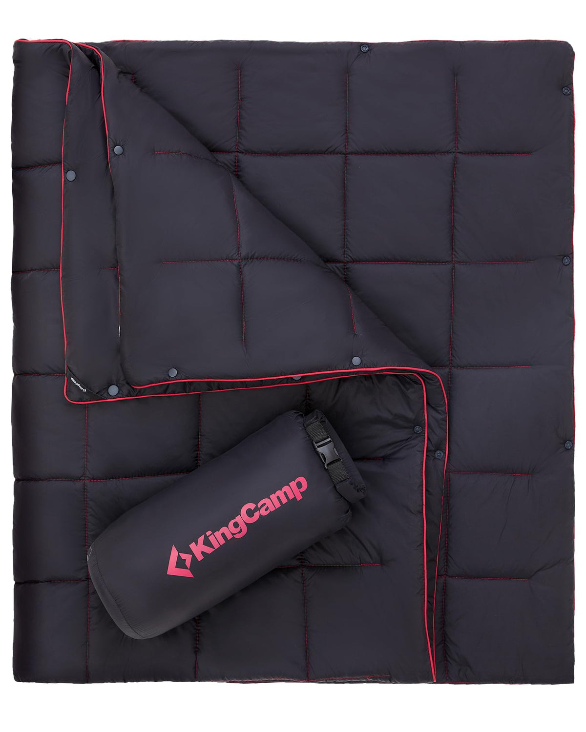 KingCamp Puffy Printed Warm Camping Quilt with Snap Button