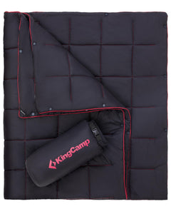 KingCamp Puffy Printed Warm Camping Quilt with Snap Button